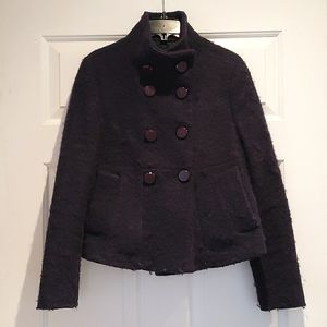 Wool blend short coat
